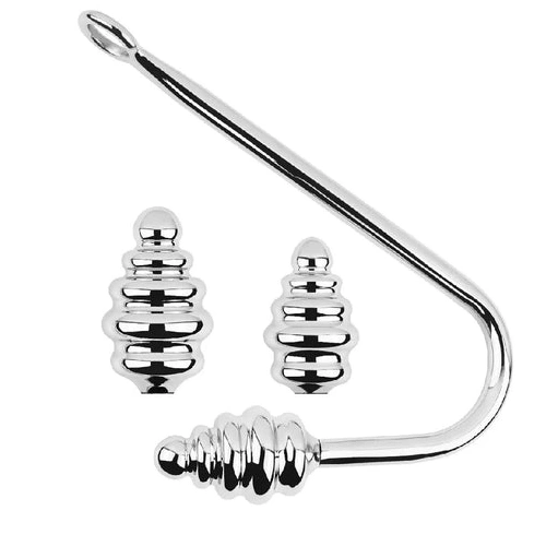 Anal Hooks Hook Anal 8826 Ribbed GreatBenefit Set Screw-in 0810